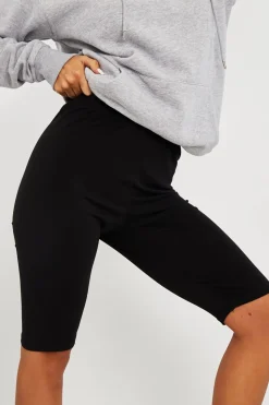 Rebellious Fashion Black Jersey Cycling Shorts - Fiona