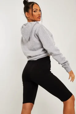 Rebellious Fashion Black Jersey Cycling Shorts - Fiona