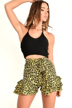 Rebellious Fashion Black Knitted Halterneck Crop Top - Jacia