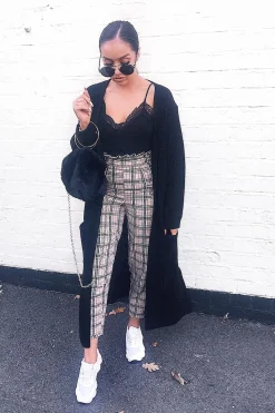 Rebellious Fashion Black Knitted Longline Cardigan - Jadamarie