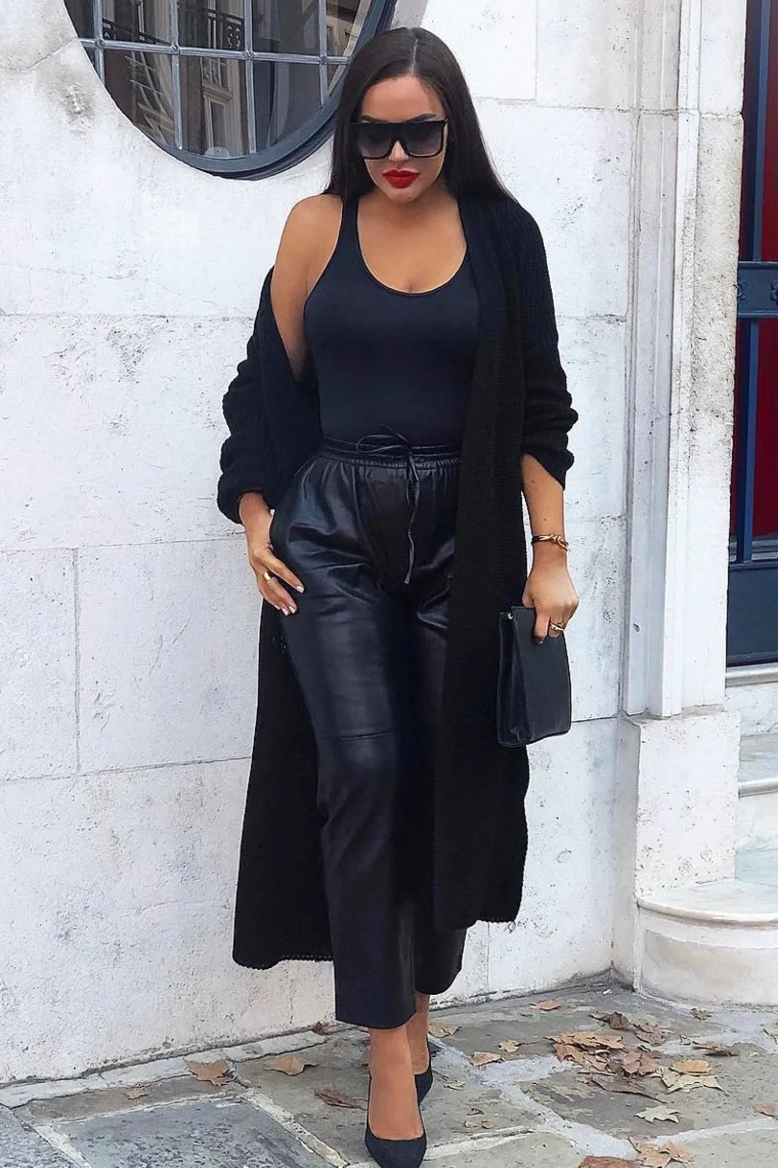 Rebellious Fashion Black Knitted Longline Cardigan - Jadamarie