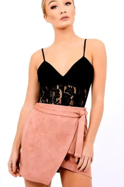 Rebellious Fashion Black Lace Bodysuit - Daria