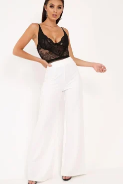 Rebellious Fashion Black Lace Mesh Bodysuit - Nakiya