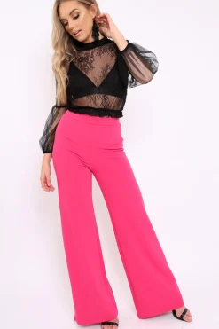 Rebellious Fashion Black Lace Sheer Blouse - Dollie