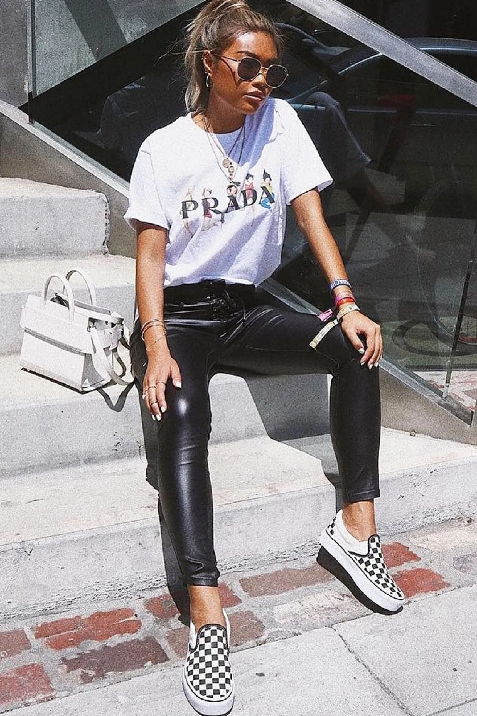 Rebellious Fashion Black Lace Up Matte PU Jeans - Yissel