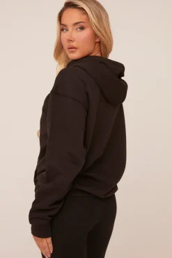 Rebellious Fashion Black Leopard Graphic Oversized Hoodie - Revel