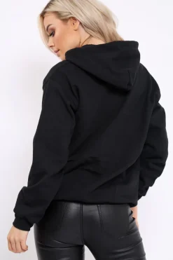 Rebellious Fashion Black Loyalty Tiger Slogan Sweatshirt - Tiffanie