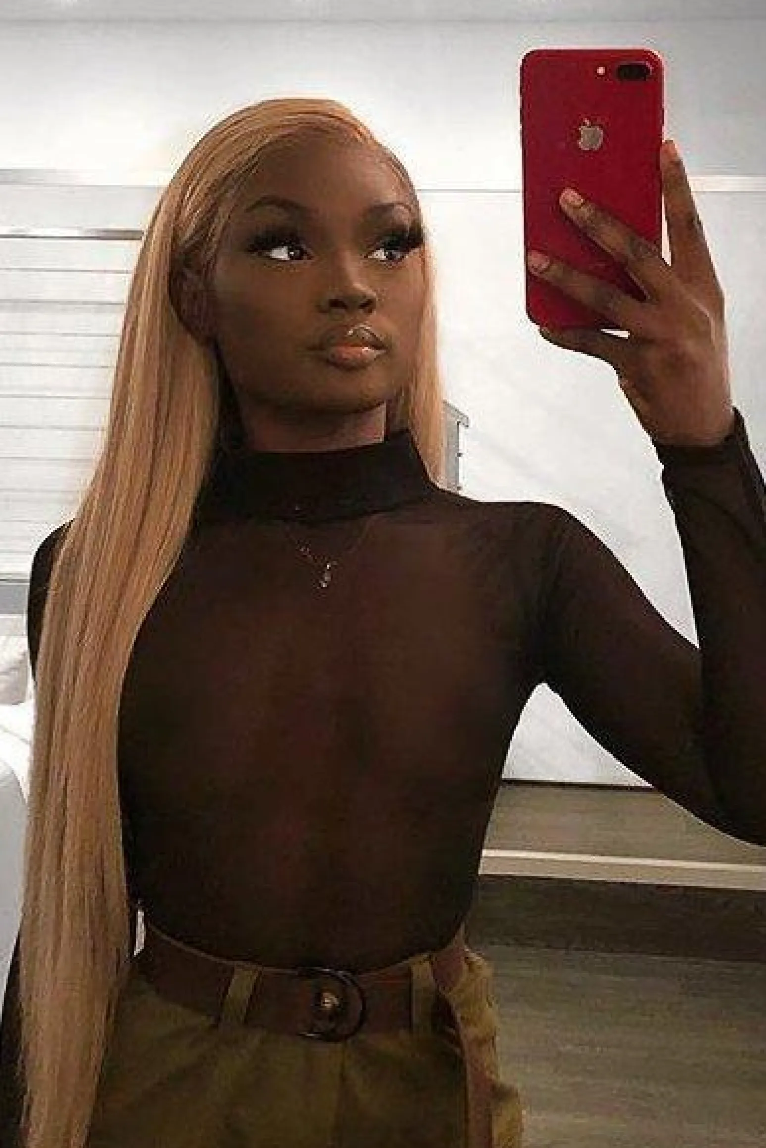 Rebellious Fashion Black Mesh High Neck Long Sleeve Bodysuit - Kimora