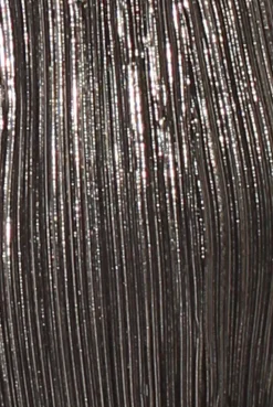 Rebellious Fashion Black Metallic Shimmer Pleated High Waisted Trousers - Phoebe