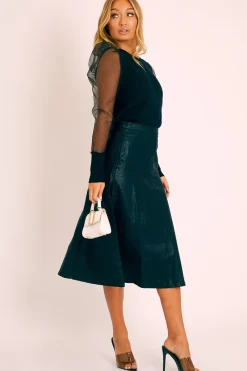 Rebellious Fashion Black Organza Sleeve Jumper - Dannie