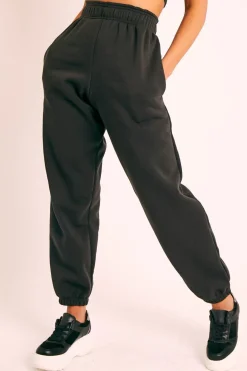 Rebellious Fashion Black Oversized Joggers - Erica