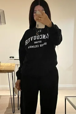 Rebellious Fashion Black Oversized Vancouver Sweatshirt - Kyran
