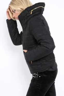 Rebellious Fashion Black Padded Coat - Zara