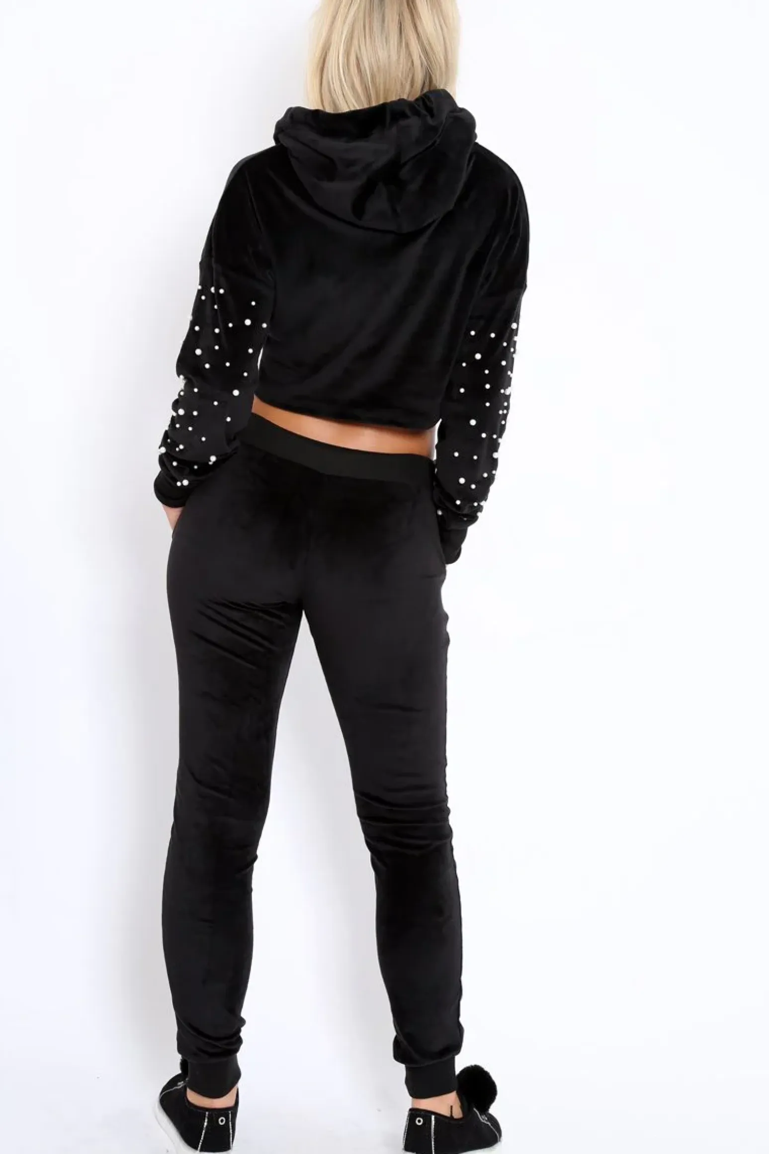 Rebellious Fashion Black Pearl Loungewear Set - Karah