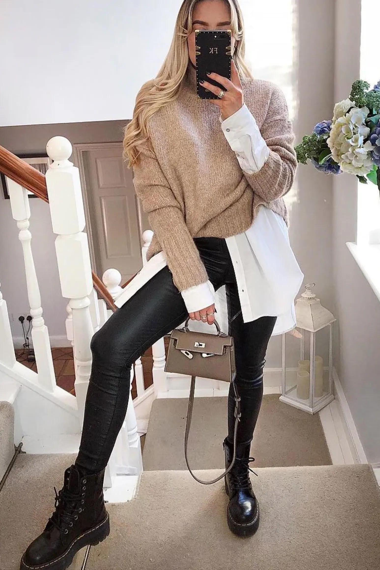 Rebellious Fashion Black PU Coated Skinny Jeans - Rachell