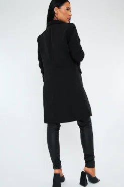 Rebellious Fashion Black PU Leather Button Detail Leggings - Aalish