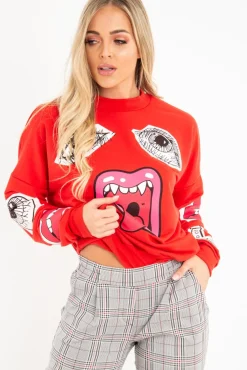 Rebellious Fashion Black Red Check Ruffle Waist Skinny Trousers - Lecy