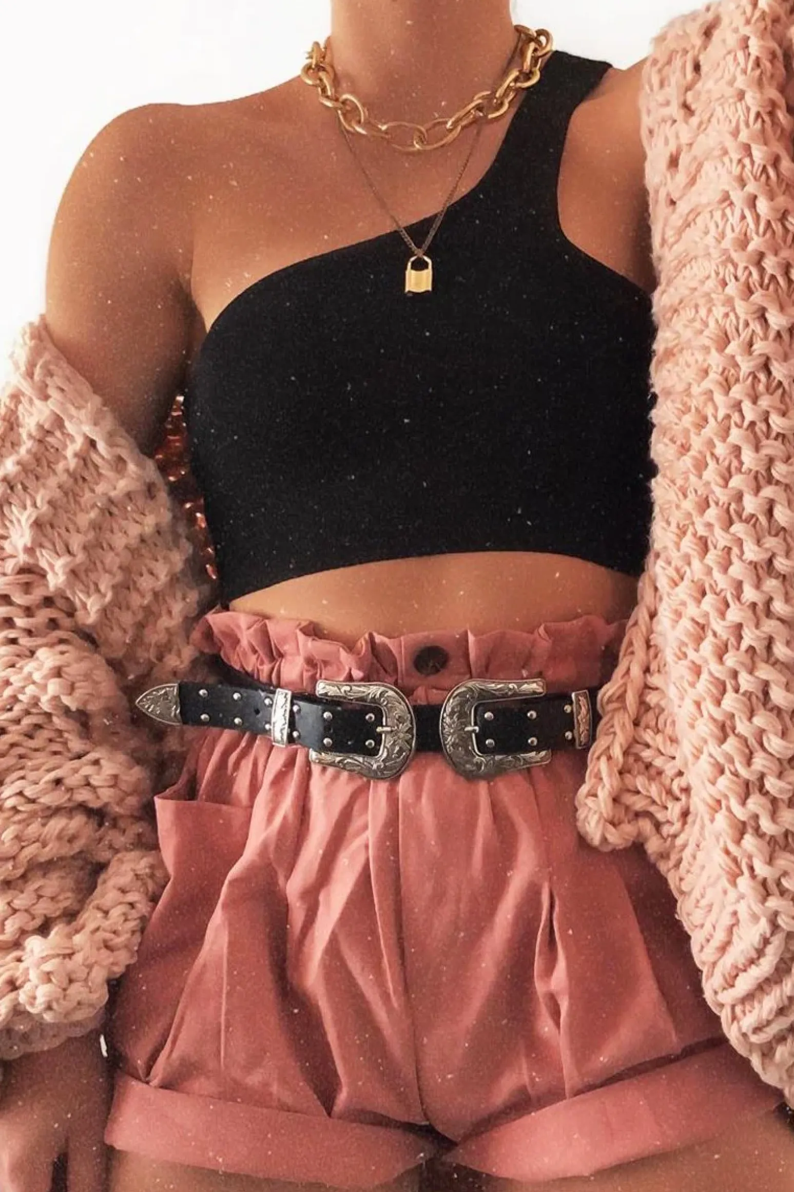 Rebellious Fashion Black Ribbed One Shoulder Crop Top - Danyelle