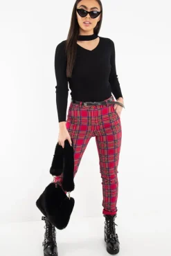 Rebellious Fashion Black Rib Knit Choker Cut Out Jumper - Jamisen