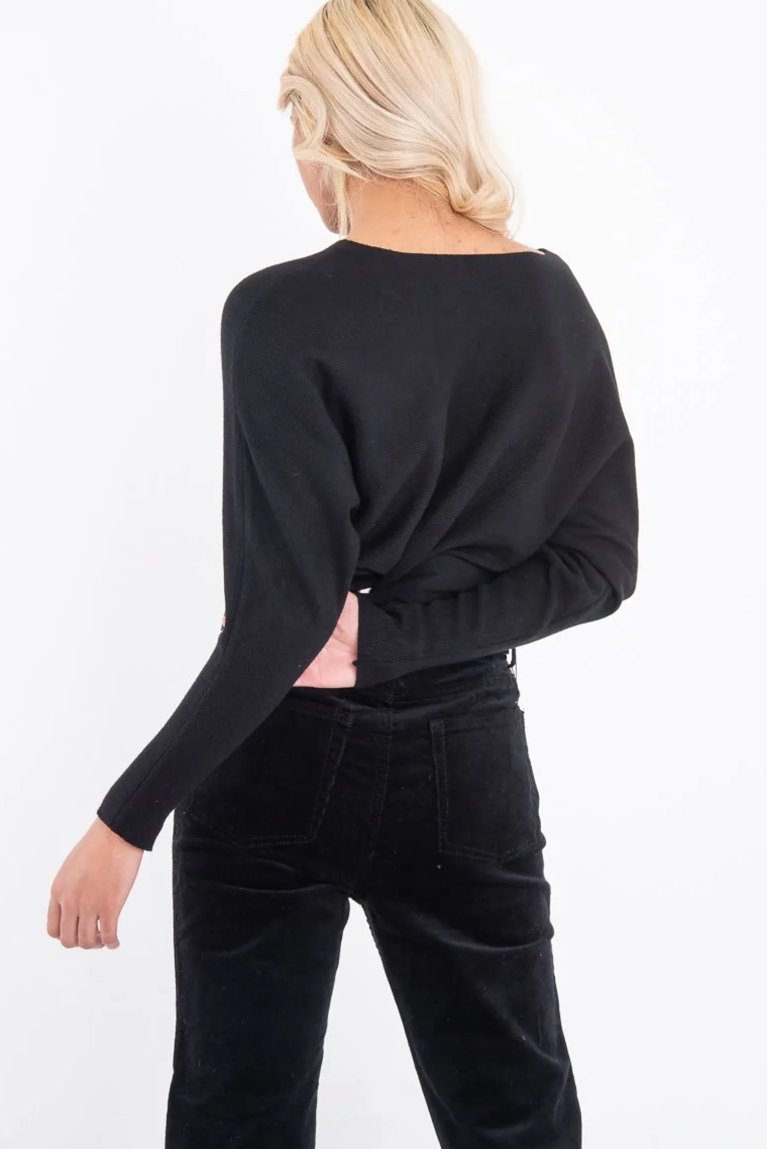 Rebellious Fashion Black Rib Knit Paris Slogan Jumper - Khylah