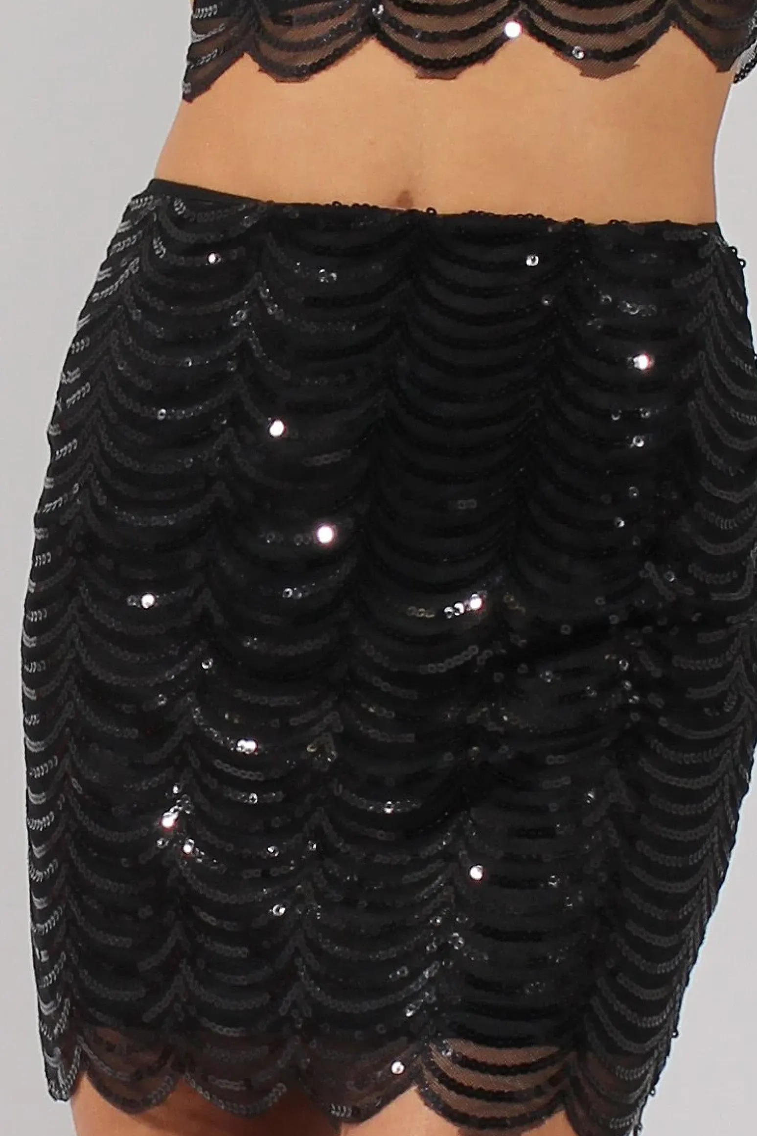 Rebellious Fashion Black Sequin Co-Ord- Jules
