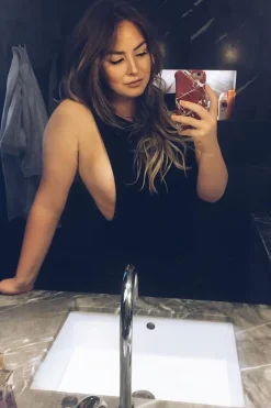 Rebellious Fashion Black Side Boob Bodysuit - Adrionna