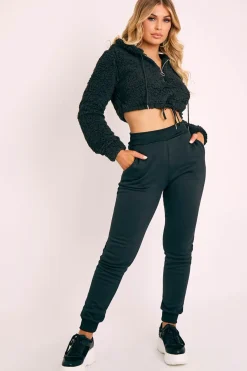 Rebellious Fashion Black Slim Fit Joggers - Chaise