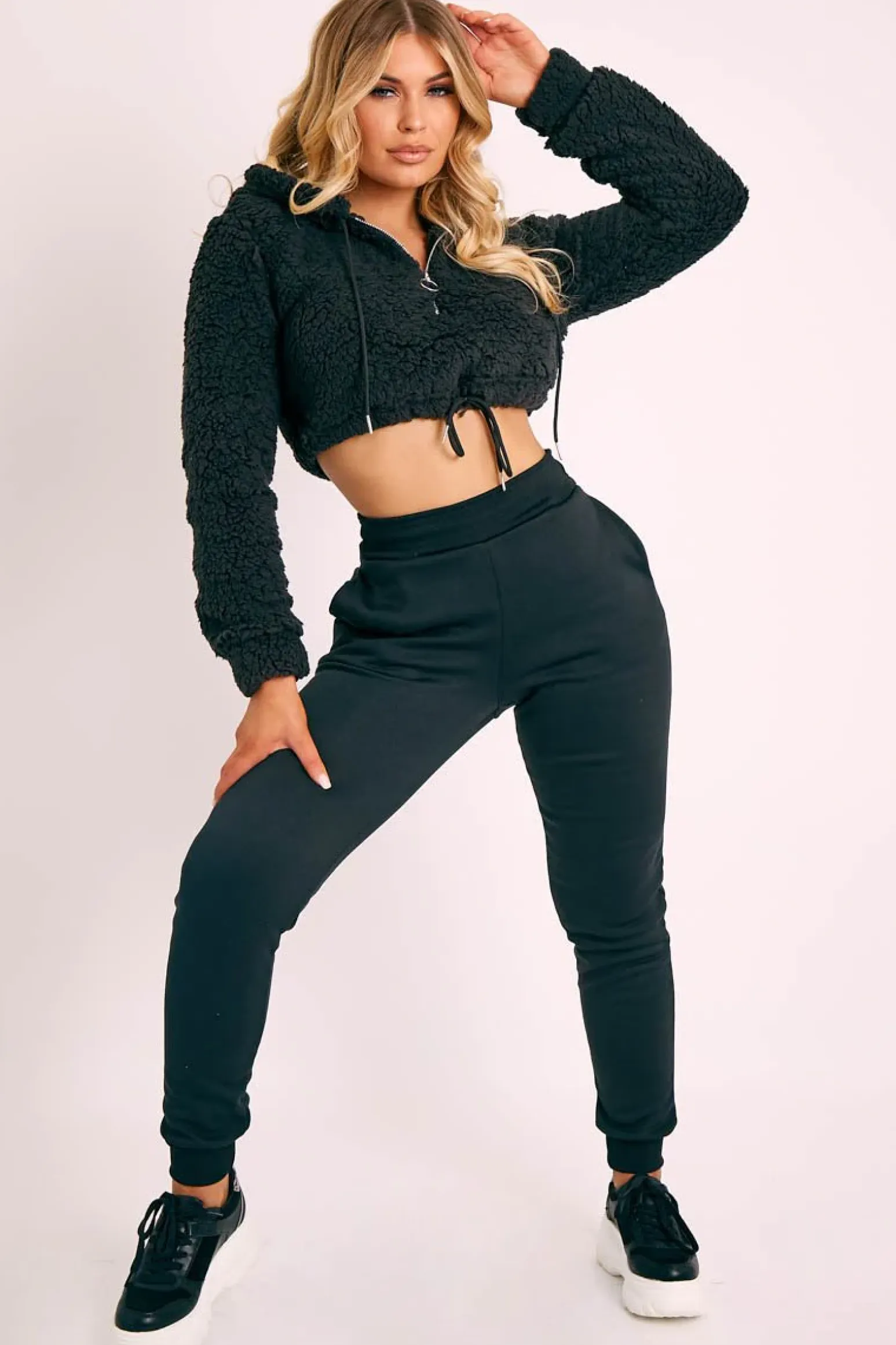 Rebellious Fashion Black Slim Fit Joggers - Chaise