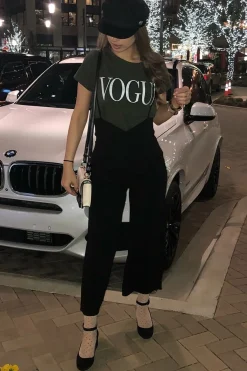 Rebellious Fashion Black Spaghetti Strap Culotte Trousers - Adassa
