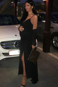 Rebellious Fashion Black Split Flared Jumpsuit - Francisca