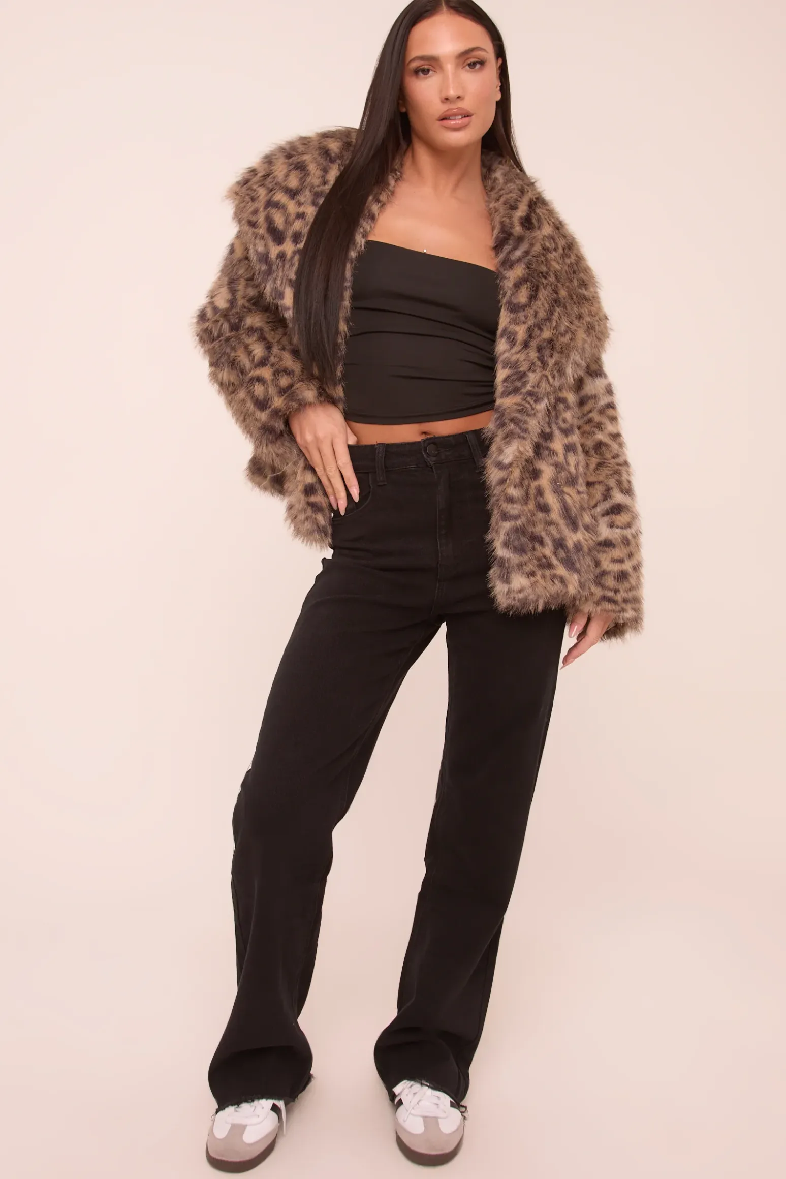 Rebellious Fashion Black Stretch Mid Waist Straight Leg Frayed Hem Denim Jeans - Venus