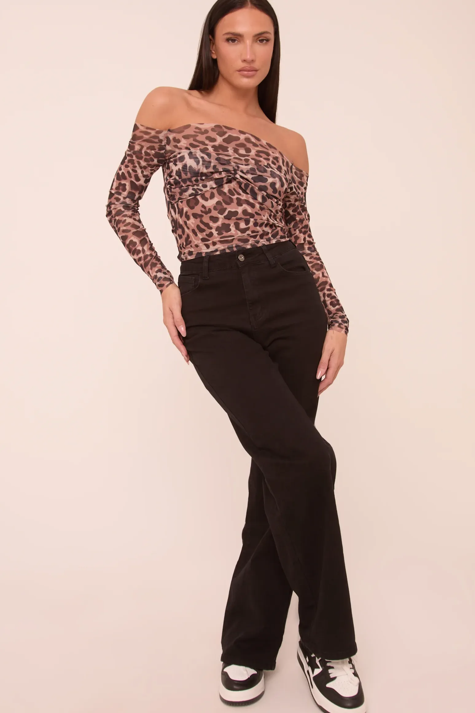 Rebellious Fashion Black Stretch Wide Leg Denim Jeans - Lajoy