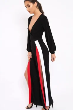 Rebellious Fashion Black Stripe Jumpsuit - Aaisha