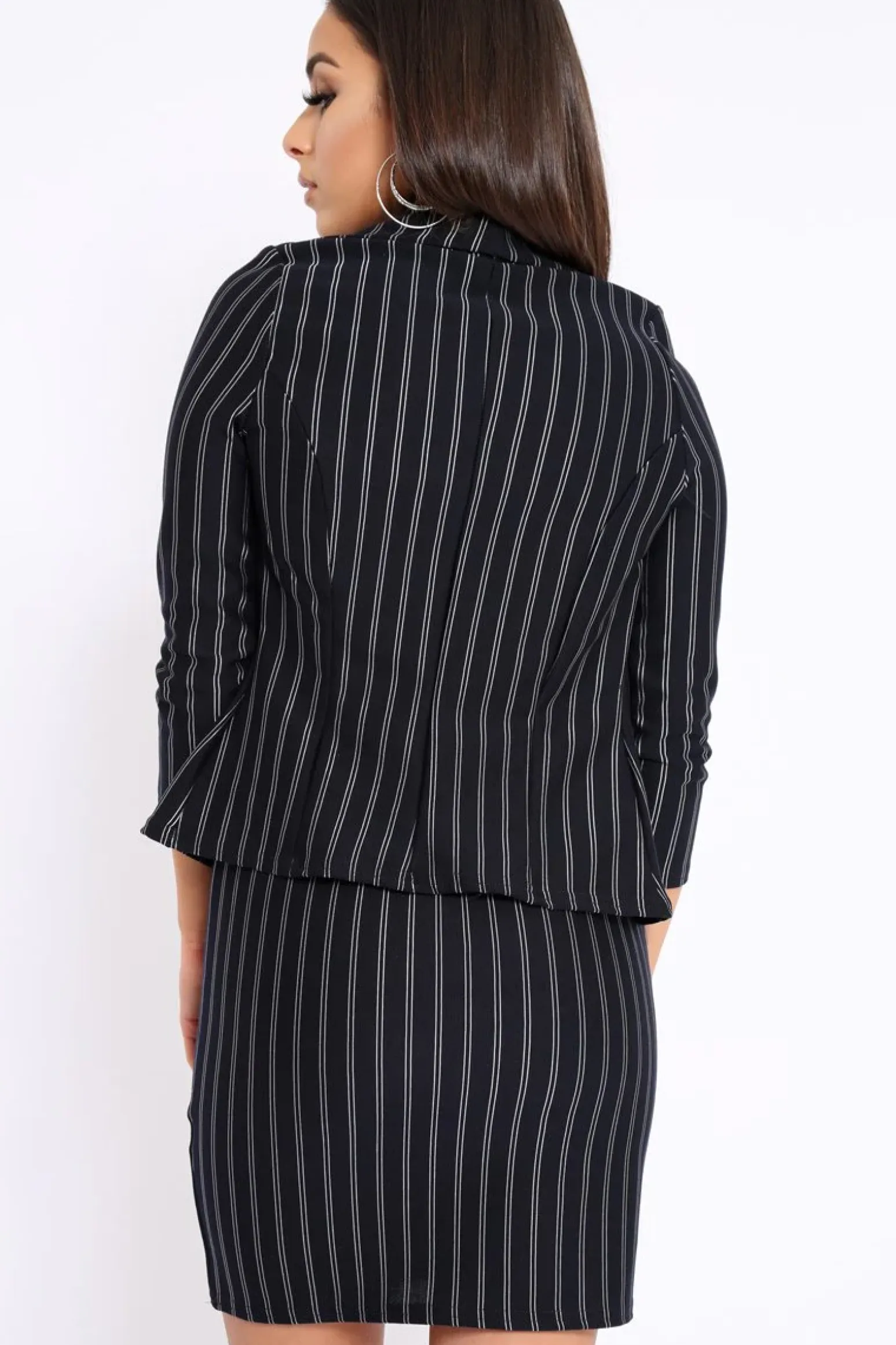 Rebellious Fashion Black Stripe Paper Bag Skirt - Tabbie