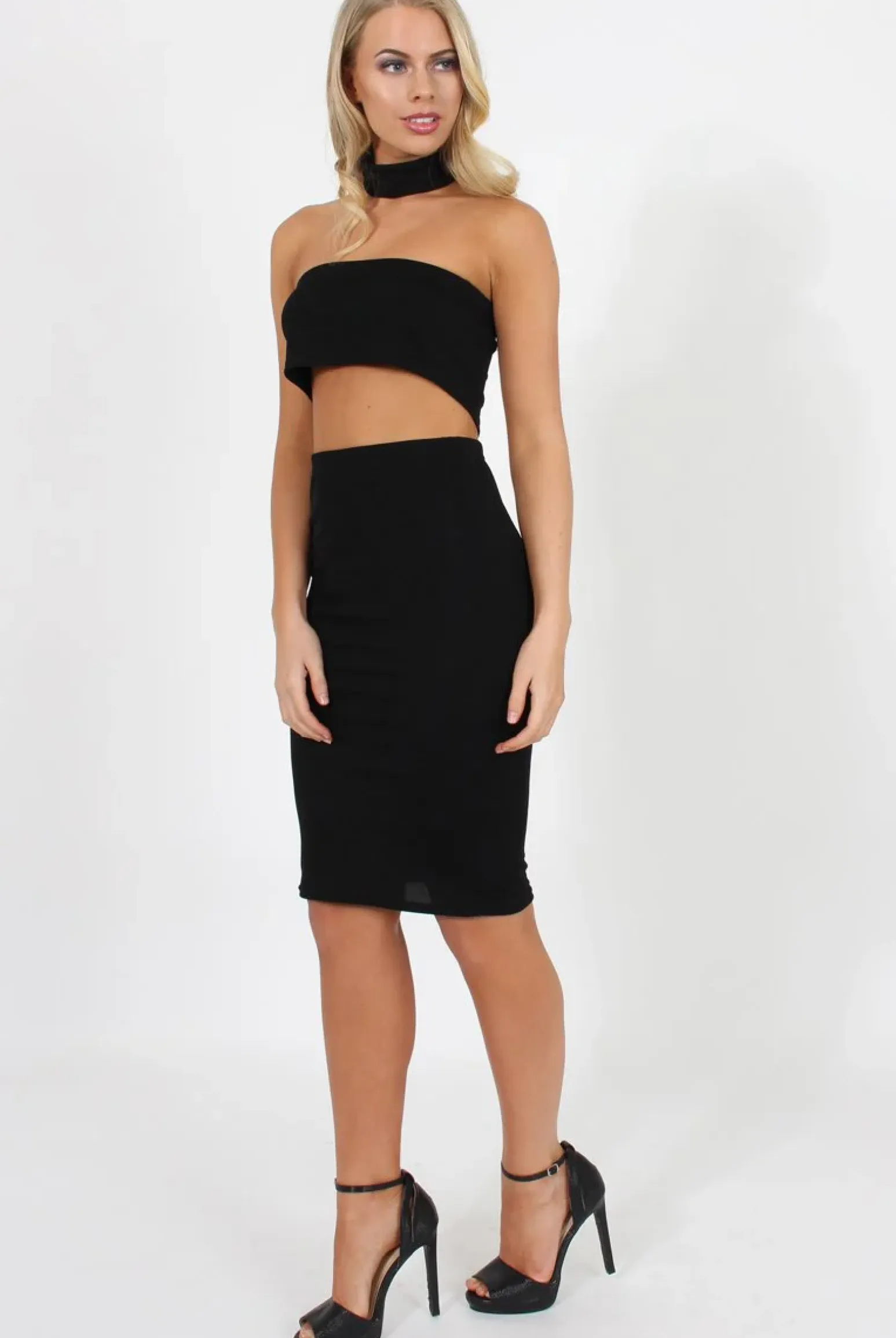 Rebellious Fashion Black two Piece with Choker - Hope