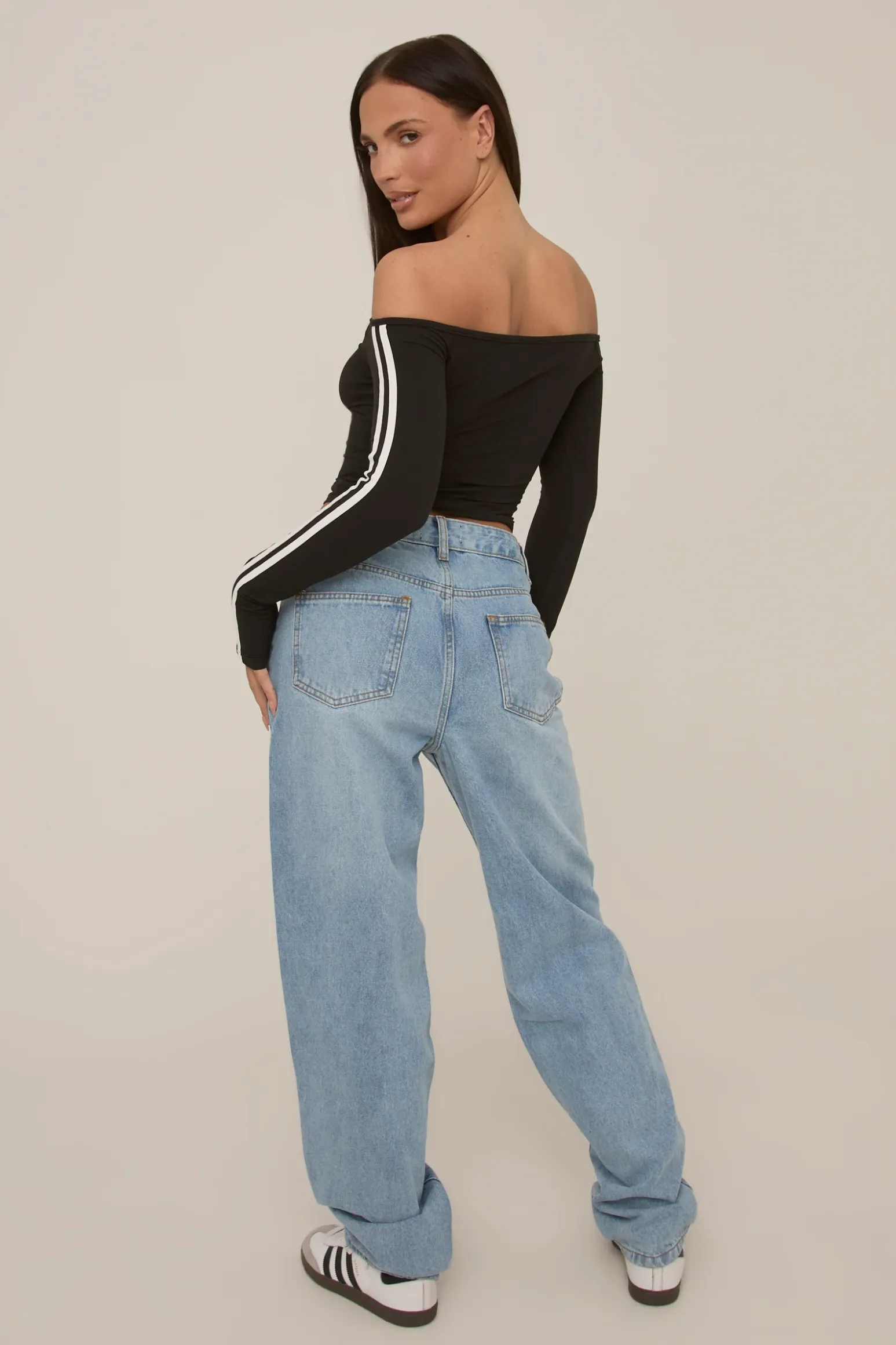 Rebellious Fashion Black Varisty Number Crop Top - January