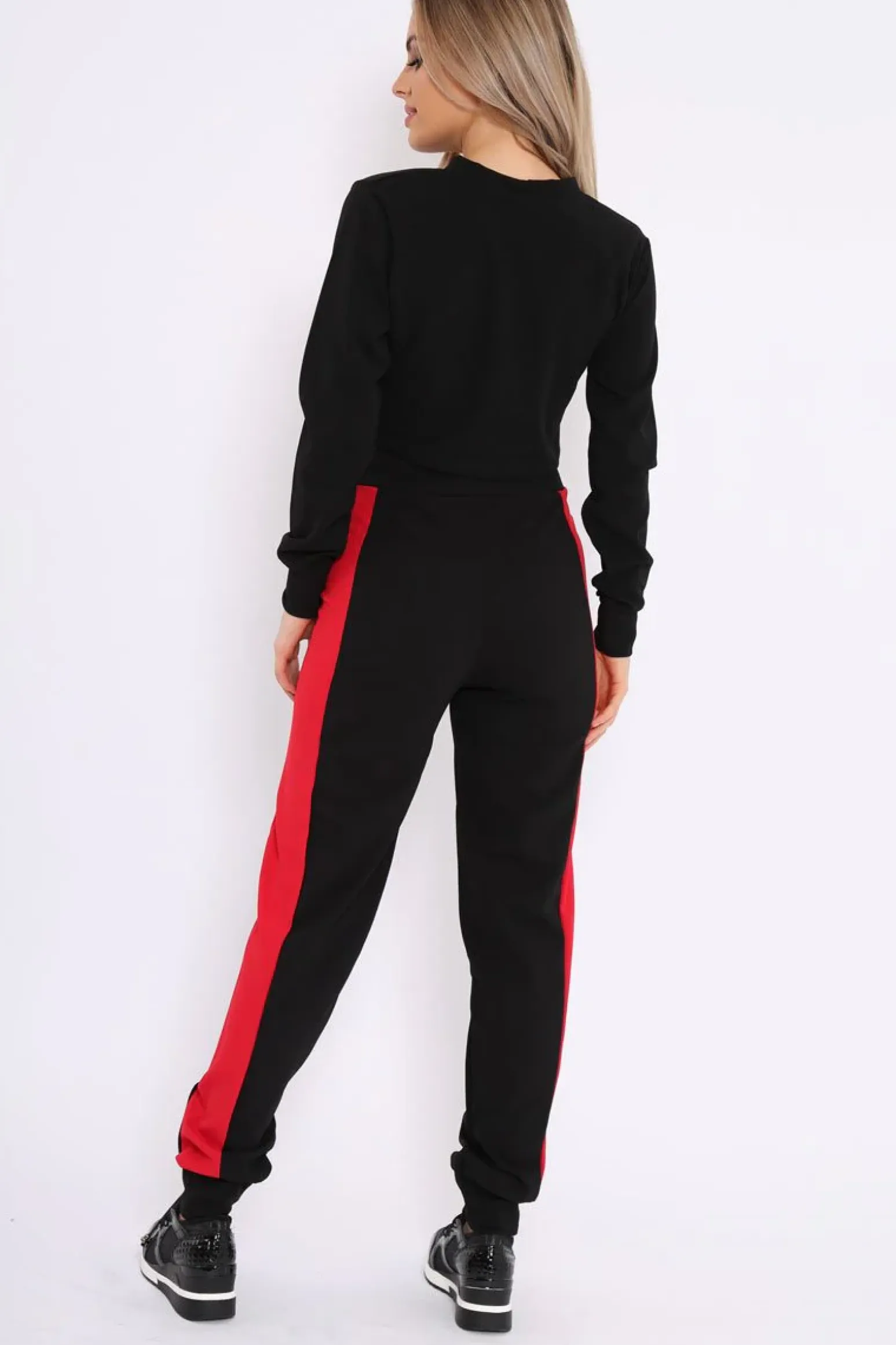 Rebellious Fashion Black Vogue Slogan Tracksuit - Neyla