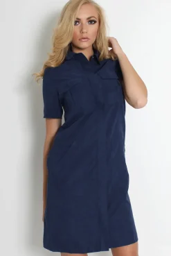 Rebellious Fashion Bliss Navy Shirt Dress