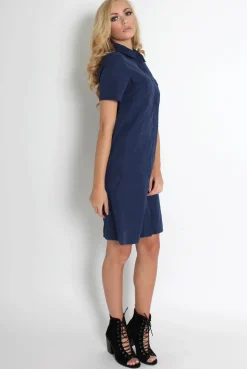 Rebellious Fashion Bliss Navy Shirt Dress