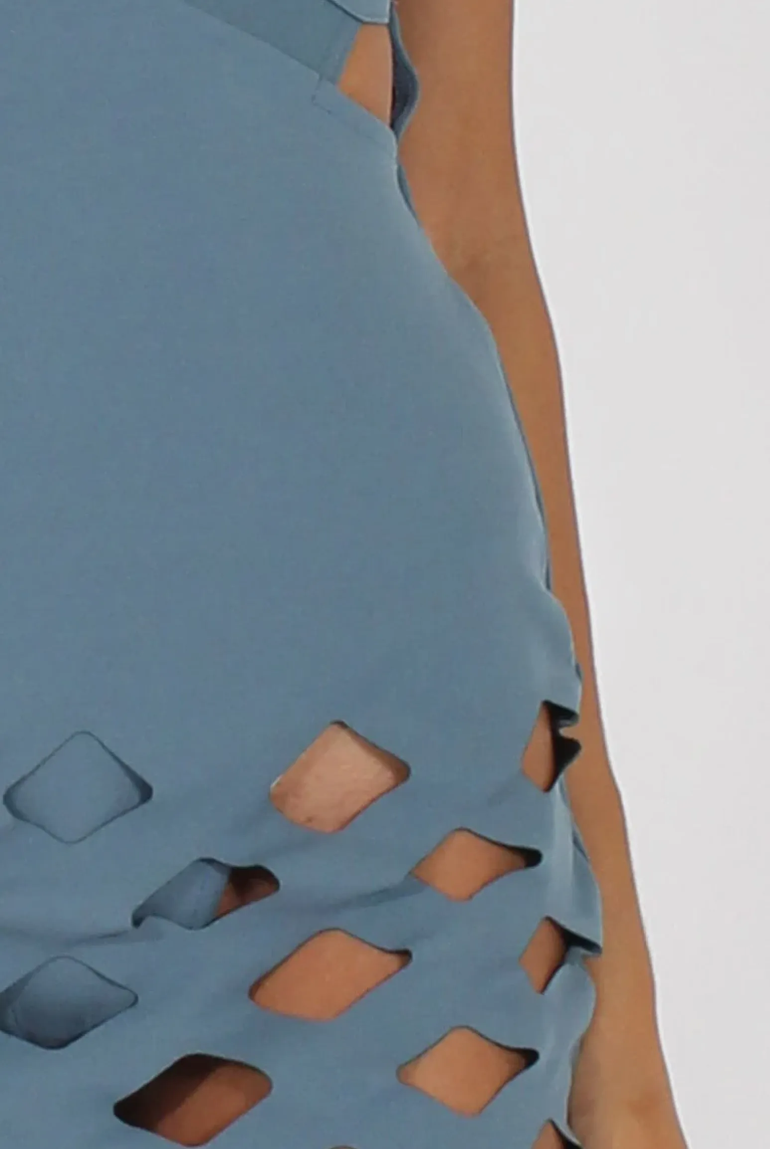 Rebellious Fashion Blue Cut Out Cage Dress - Petal