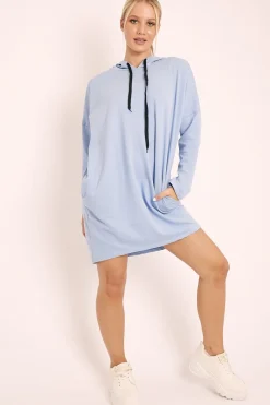 Rebellious Fashion Blue Oversized Hoodie Jumper Dress - Mariah