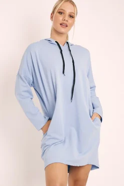 Rebellious Fashion Blue Oversized Hoodie Jumper Dress - Mariah