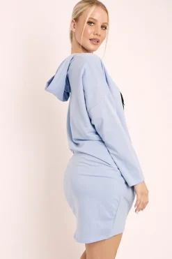 Rebellious Fashion Blue Oversized Hoodie Jumper Dress - Mariah