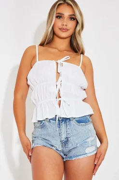 Rebellious Fashion Blue Acid Wash Distressed Shorts - Paige