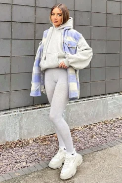 Rebellious Fashion Blue Check Sleeveless Shacket - Brittanie