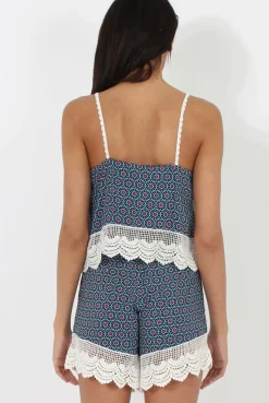 Rebellious Fashion Blue Crochet Co-Ord - Mackenzie