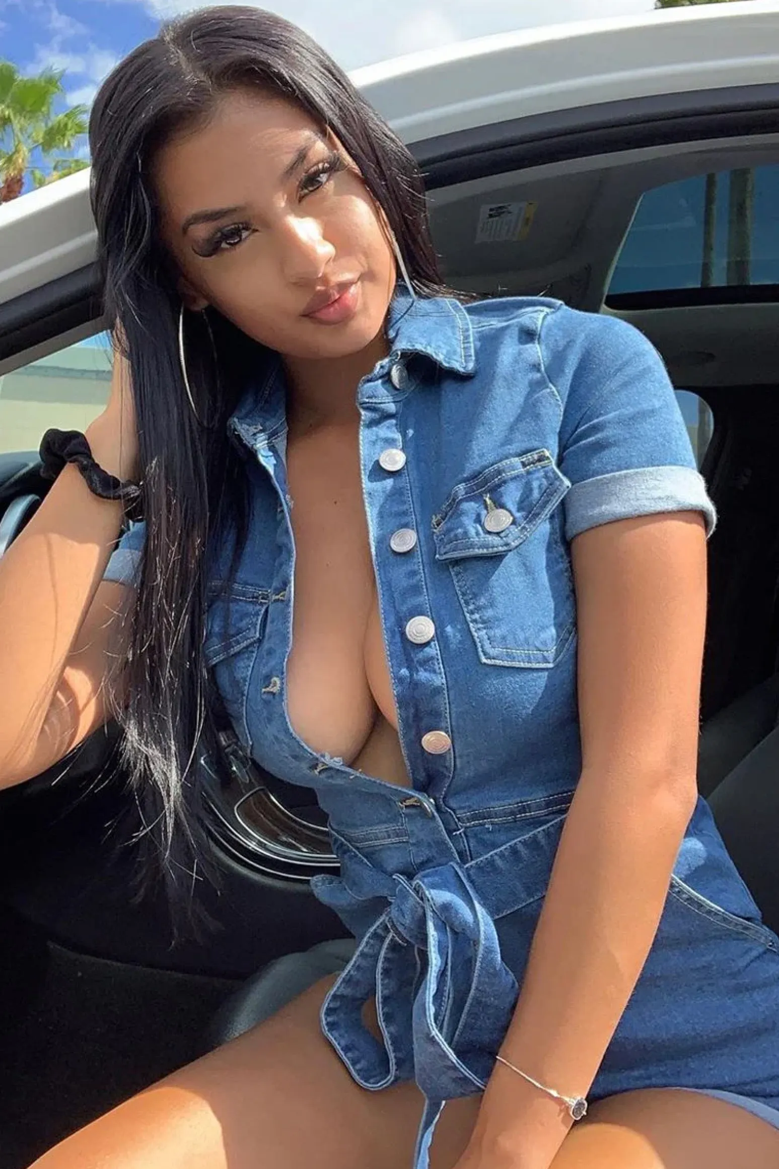Rebellious Fashion Blue Denim Button Front Belted Playsuit - Darlina