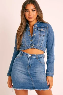 Rebellious Fashion Blue Denim Jacket and Skirt Co-ord - Kaiden