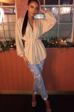Rebellious Fashion Blue Distressed Ankle Denim Mom Jeans - Bobbi