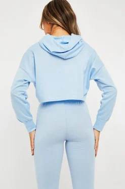 Rebellious Fashion Blue Extreme Cropped Hoodie - Kalissa